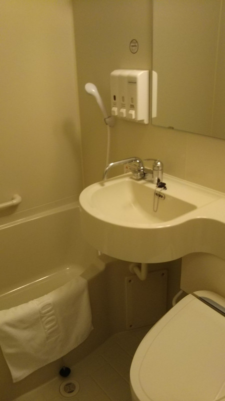 一般的なバスルーム。きれいでレインシャワー付きが凄い。