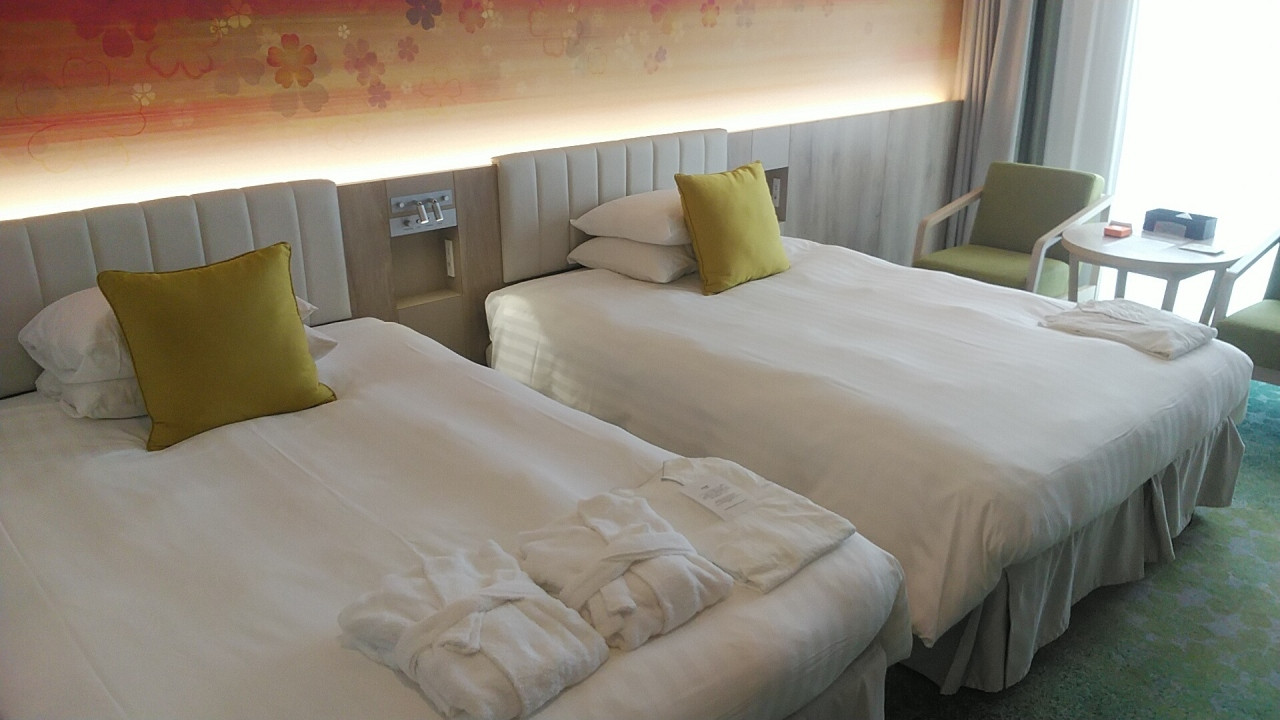 広めのベッドでゆっくりできます