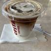 朝食コスタコーヒーのアイスカフェオレ 濃くてとてもおいしい