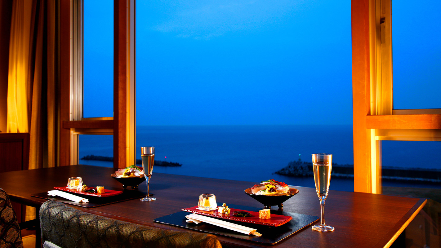 オーシャンビュー客室からの眺め一例