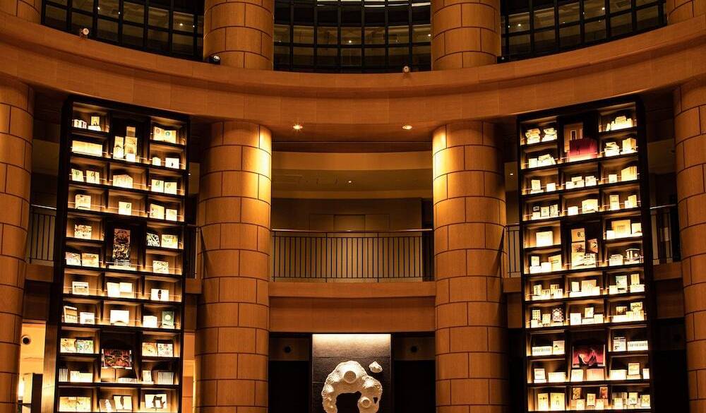 吹き抜けは約42m！
本に囲まれチェックイン / 3