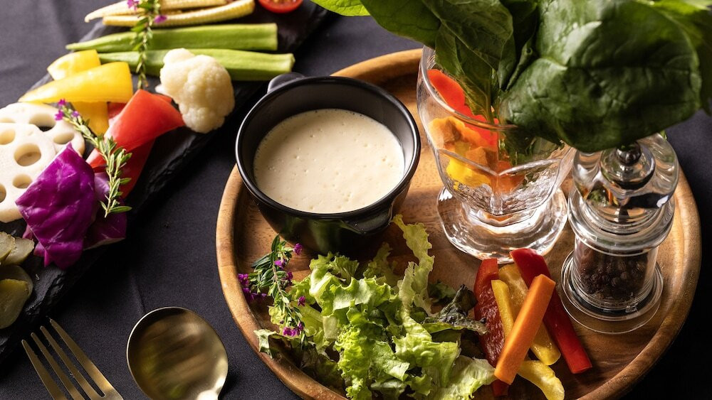 夕食 島野菜バーニャカウダ