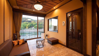 [蘭] 宇治川眺望 半露天風呂付デラックスツイン (禁煙)