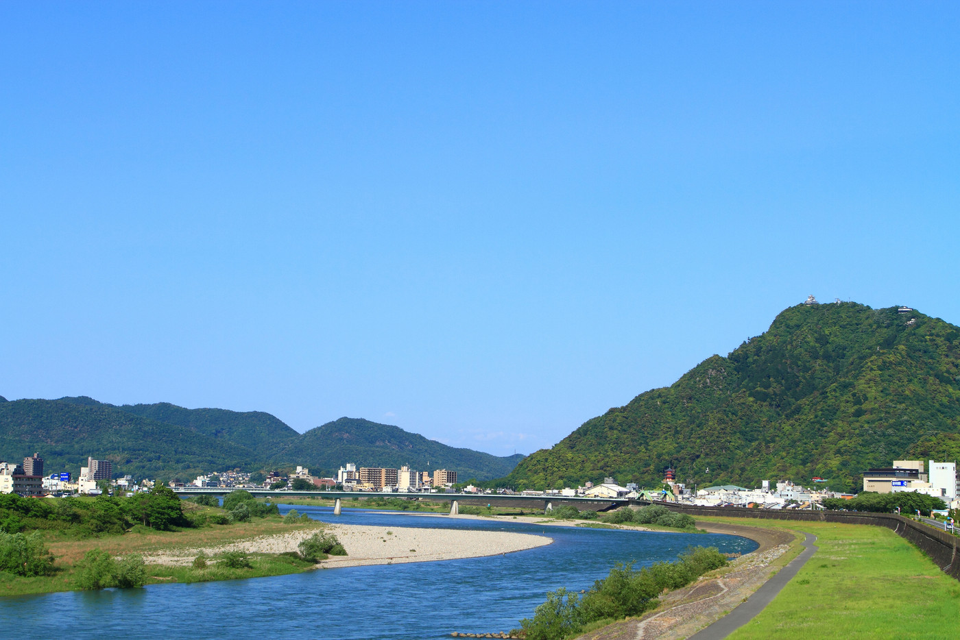 岐阜市 長良川と岐阜城