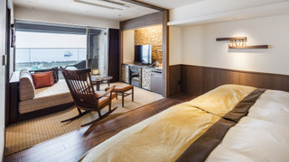 [オホーツク倶楽部 露天風呂付DXツイン/海側] 120cm幅ベッド2台+EXベッド/50sqm/3名迄/禁煙