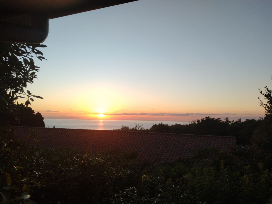 ベランダから夕陽がきれい