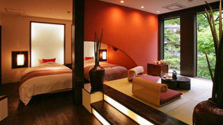 [特別室 山酔庵] 源泉かけ流し半露天風呂付和洋室 禁煙