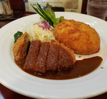 「やろく レストラン本店」 料理 69300304 玉子コロッケ&ビフカツのやろく盛合せ
