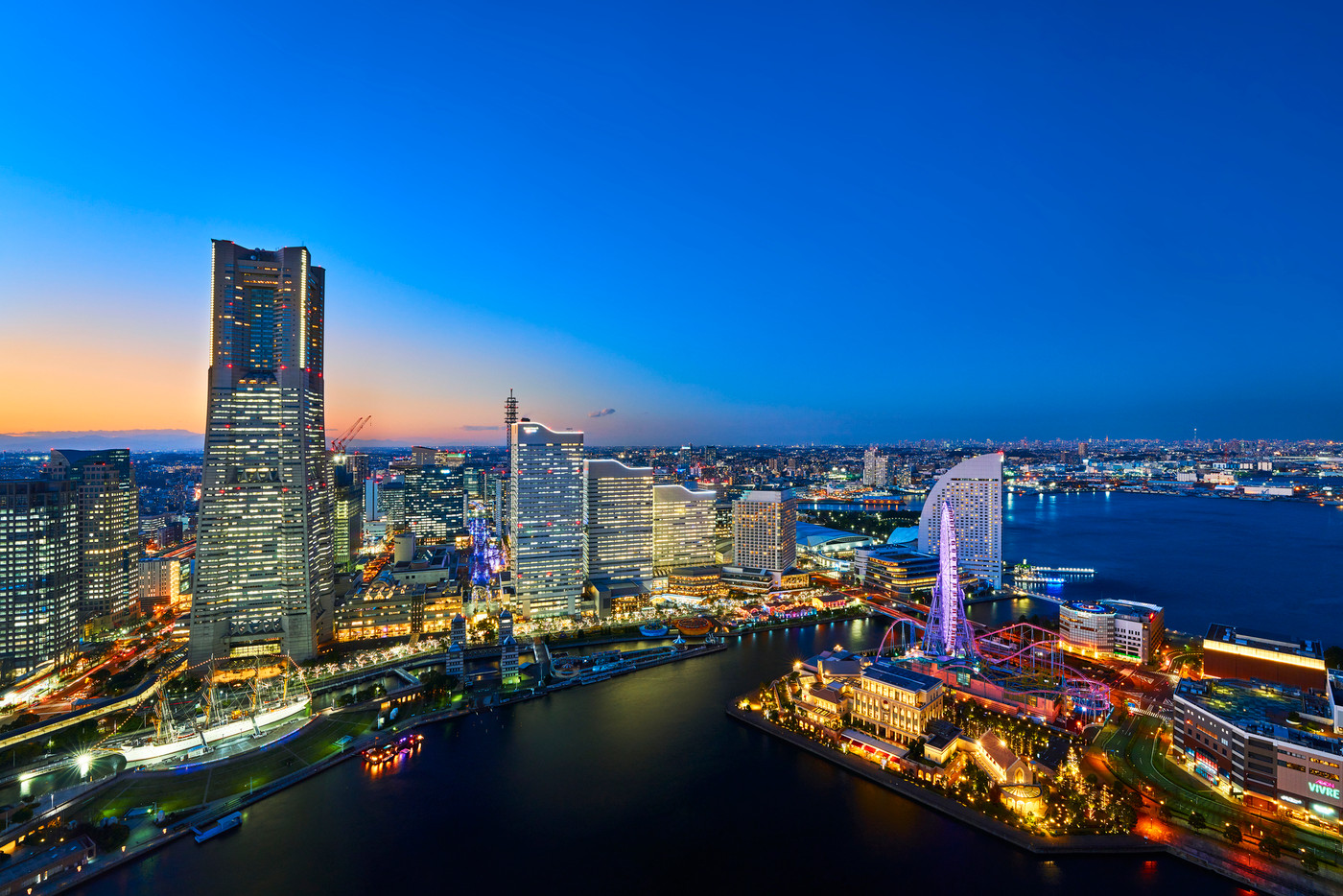 みなとみらい地区の夜景