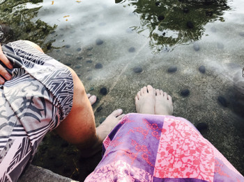 onsen with my boyfriend. The rental yukata was cute.