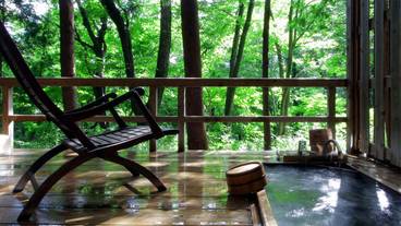 月の下に眠る 三日月 露天風呂 / 7