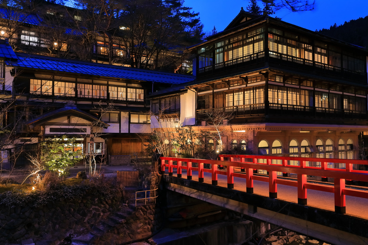 【群馬県】四万温泉　積善館の夜景