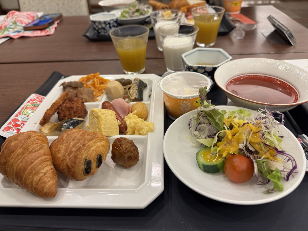 朝食はブュッフェ