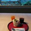 ウェルカムサービスの抹茶のパフェ
