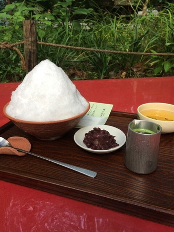「さるや」料理 797210 氷室の氷　抹茶あずき