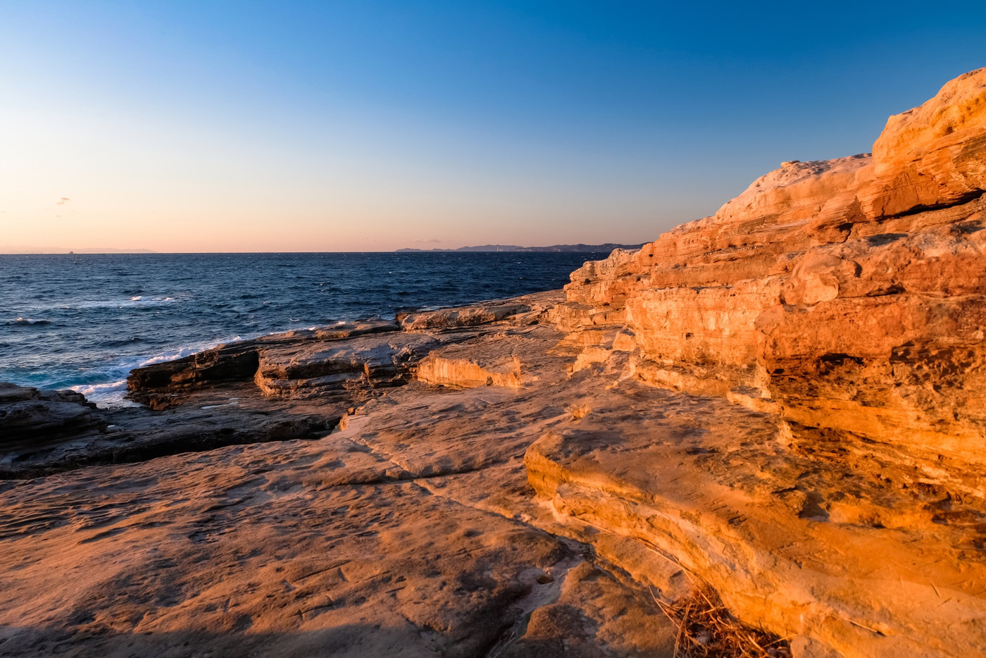 南紀白浜 千畳敷 夕方