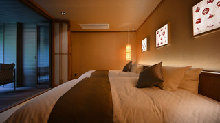 【欅】温泉露天風呂とツインベッドの和洋室