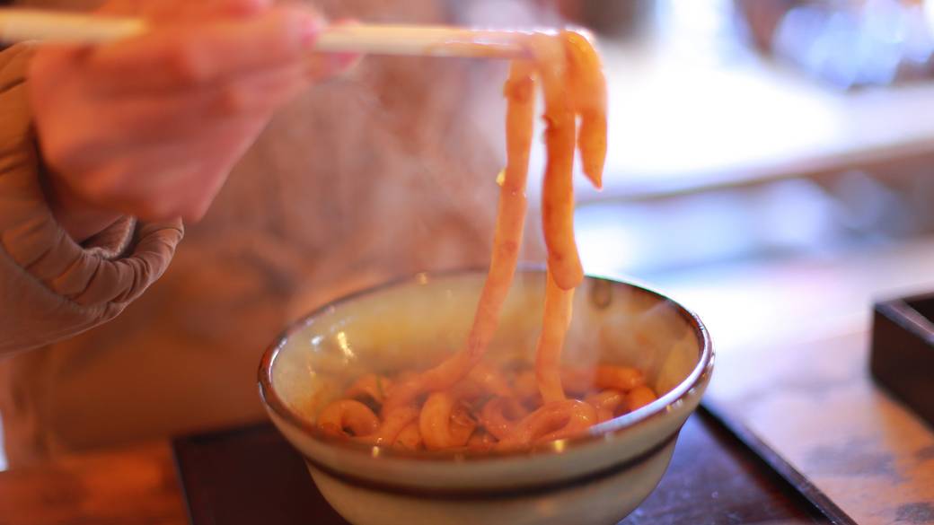 柔らかい太麺の「伊勢うどん」 / 4