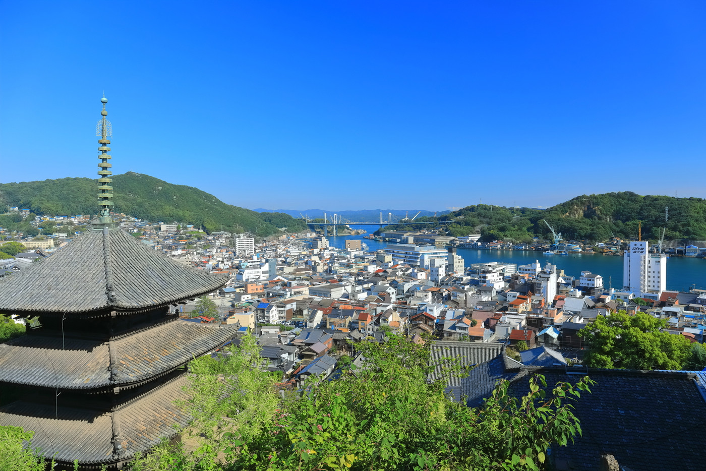 【広島県】千光寺山ロープウェイと尾道の町並み