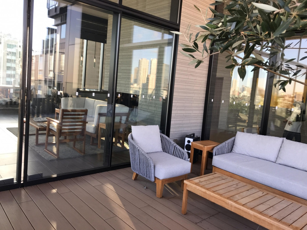 最上階のフロント横のテラス