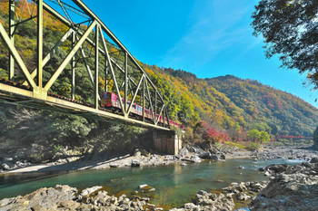 Trolley train running through Kinshu