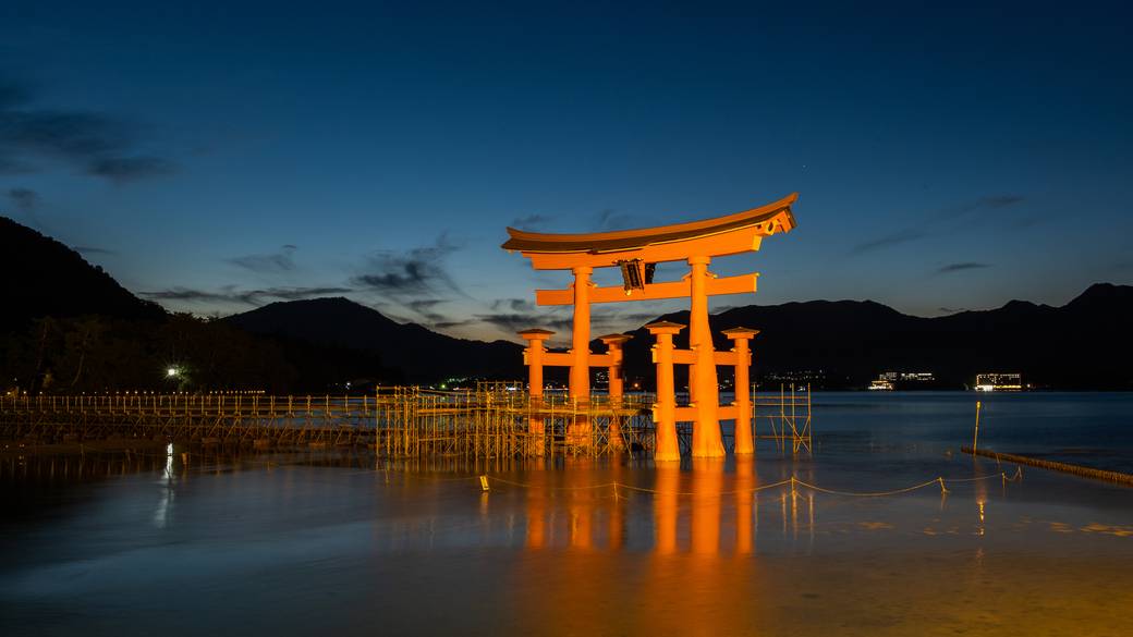 夜の嚴島神社 大鳥居 / 1