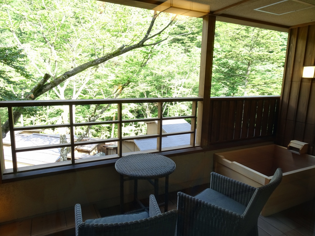 景色を見ながらの湯あみ