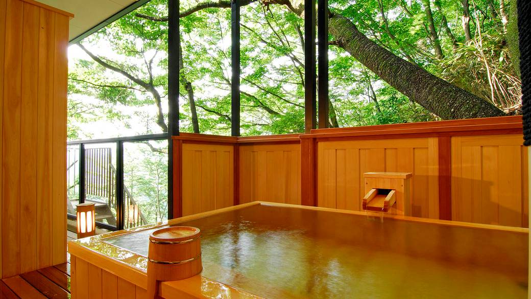 客室露天風呂で
贅沢な目覚め / 1