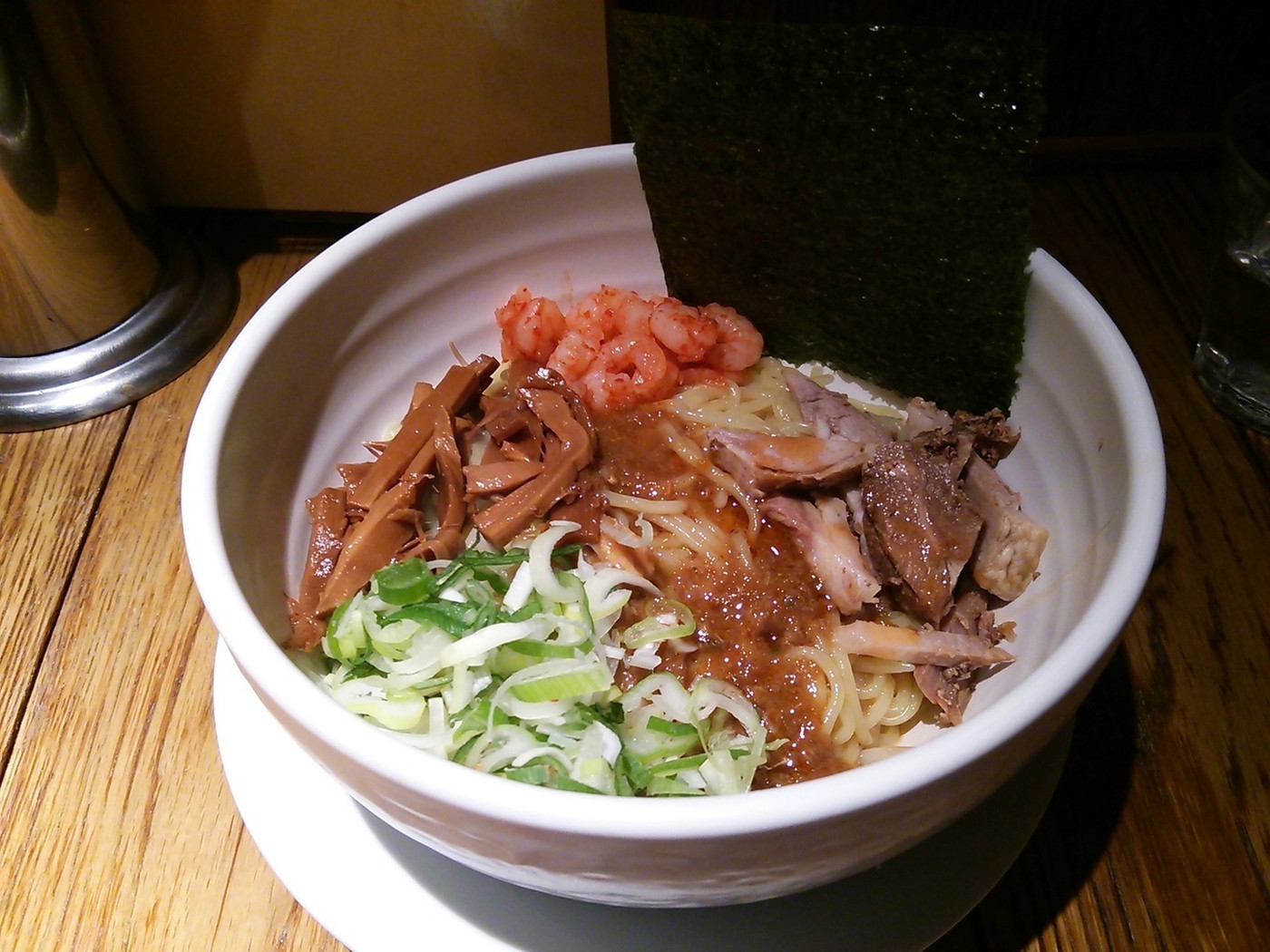 「黒椿屋」料理 671888 汁なし海老あえ麺(800円)　看板メニューのひとつ
