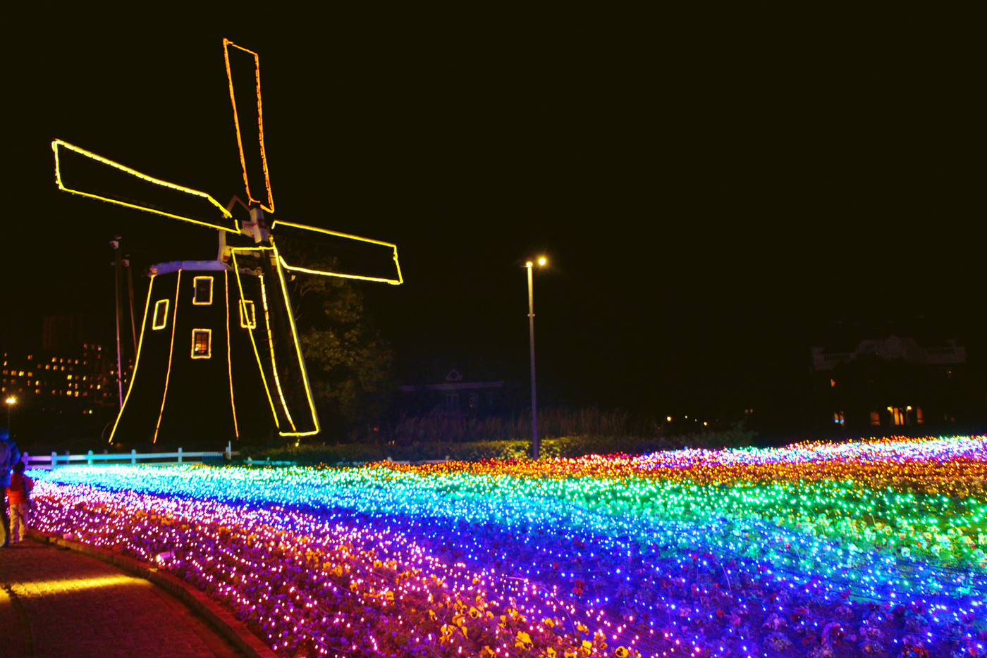 長崎県佐世保市ハウステンボスのイルミネーションです。