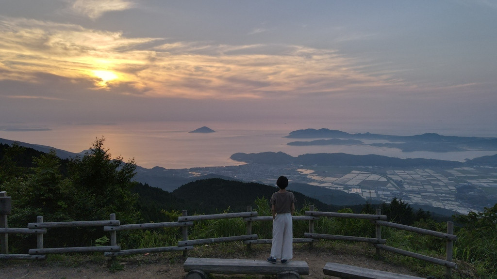 ここができてから始めて行ってきました♪夕日がキレイでいい感じでした♪