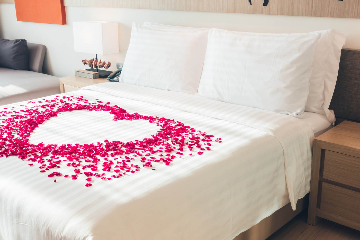 White pillow on bed