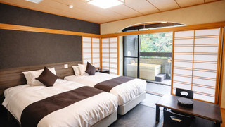 [和モダン和室]27平米＋専用テラス8平米　総檜露天風呂　喫煙