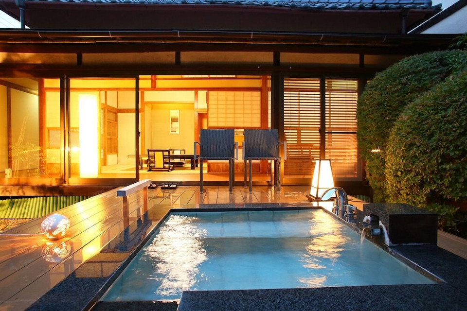 客室露天風呂一例①