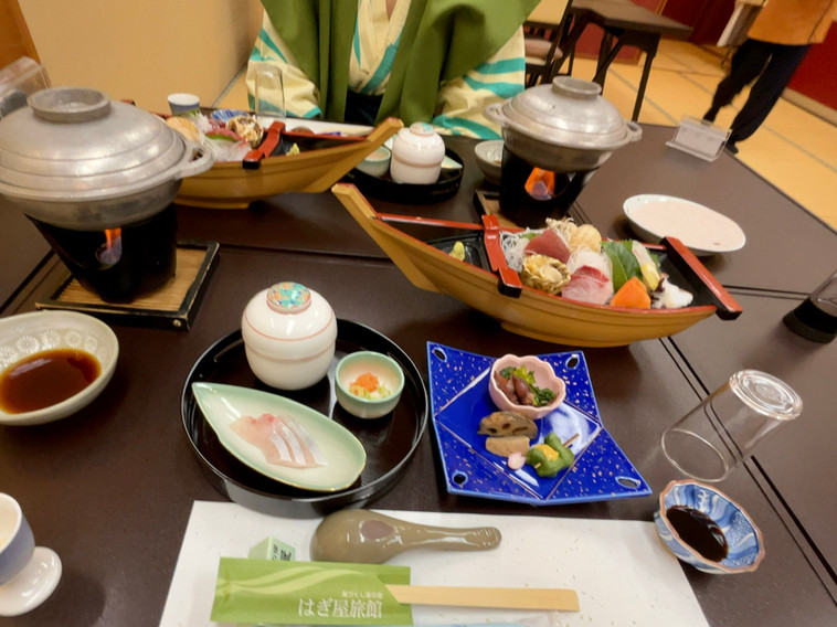 「ひたち湯海の宿 はぎ屋」 料理 202962917 B1夕食会場にて