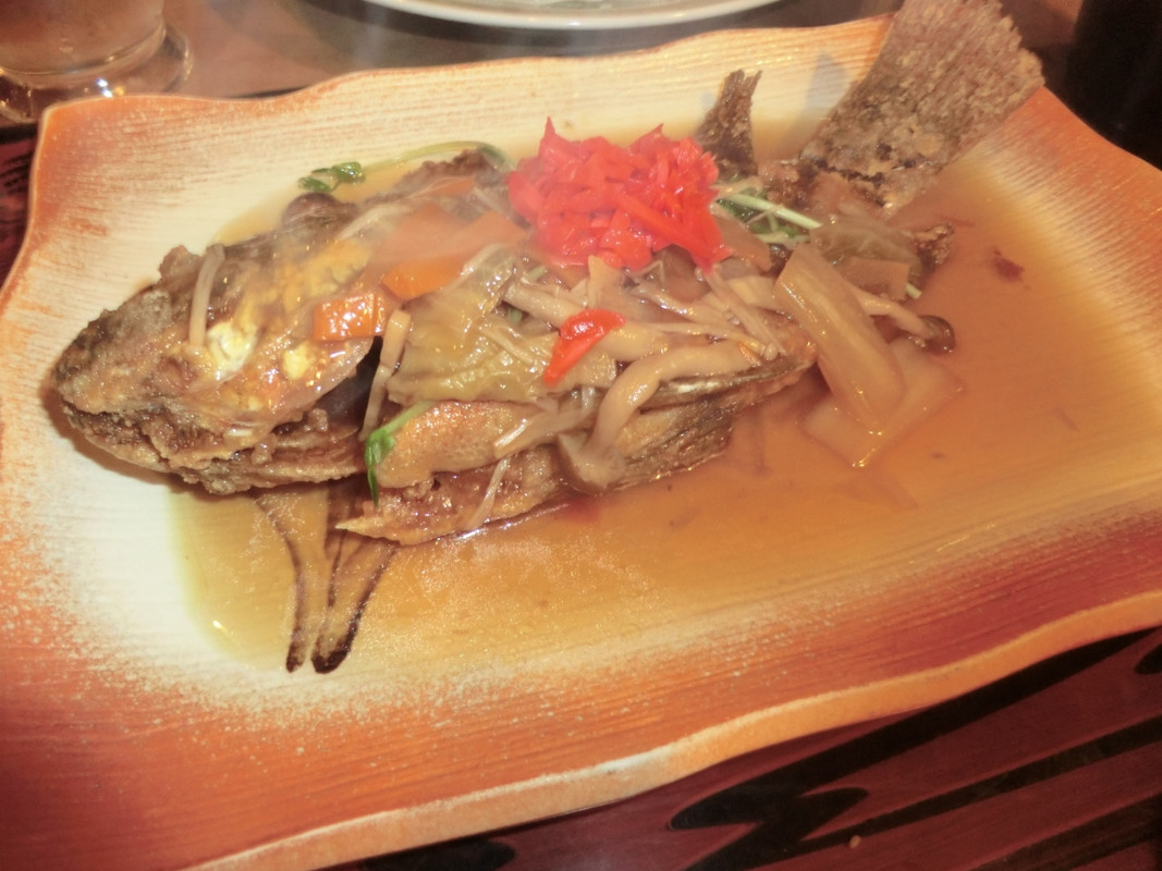 摩周鯛プランの一匹丸ごと唐揚げ・大きくてボリュームたっぷり!