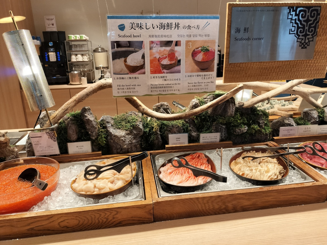 朝食ビュッフェの海鮮