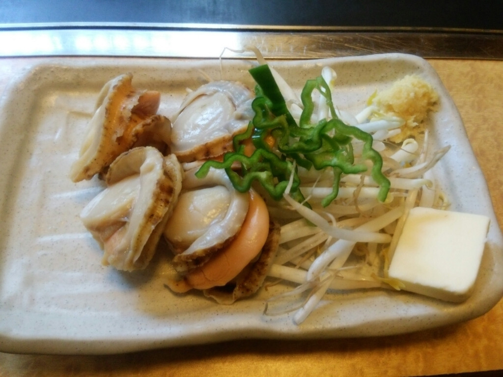 「江戸もんじゃひょうたん」料理 775022 ほたて(\800)