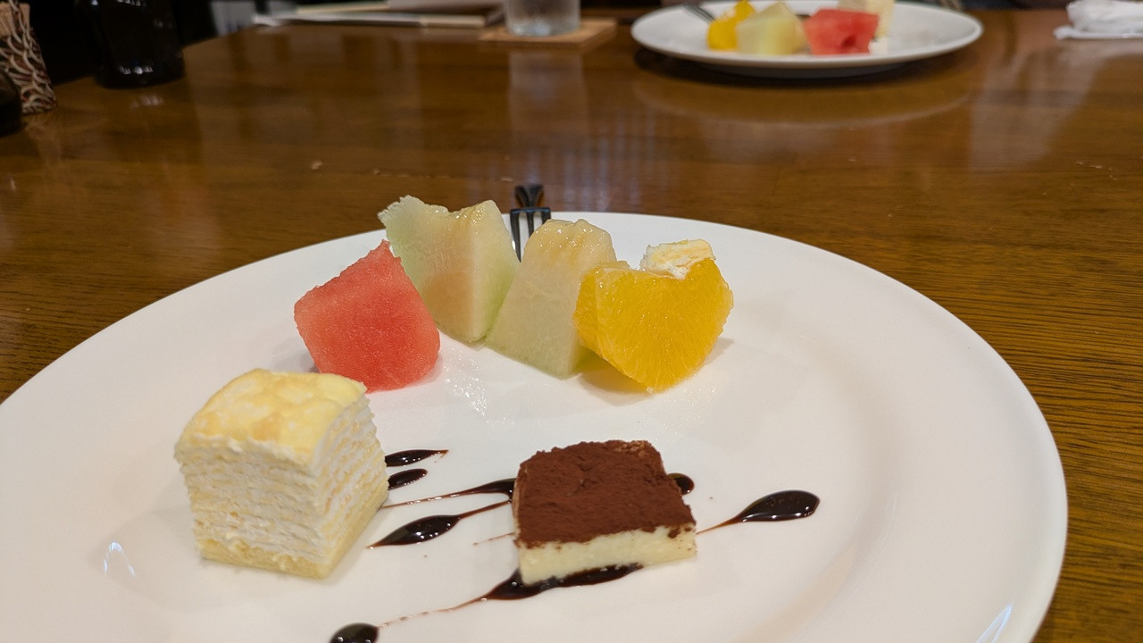 夕食のデザート