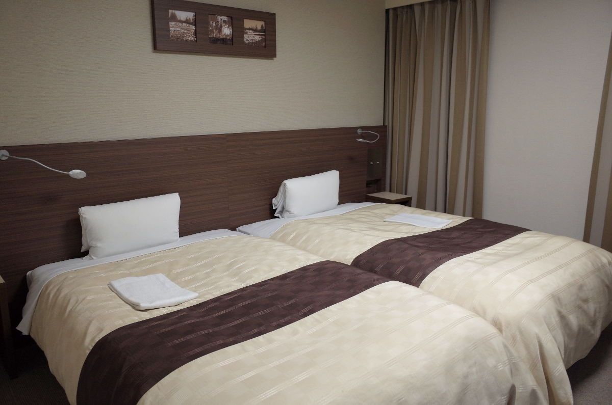 ユッりとしたベッドが二つ