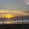 部屋からの夕陽