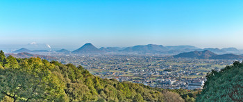 Sanuki Plain from the observatory of Konpira-gu Shrine (high-resolution version) Kagawa Kotohira-cho, Nakatado-gun