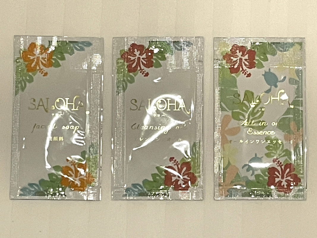 スキンケアセットは1階のアメニティコーナーにある