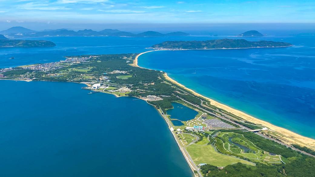 上空から見た海の中道 / 1