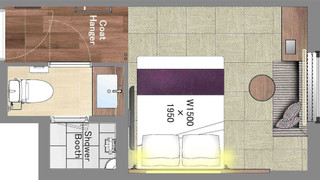 モデレート ダブルルーム シャワーブース 禁煙 (清掃は3日に1度となります)