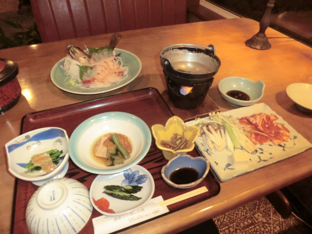 摩周鯛プランの夕食の一例。