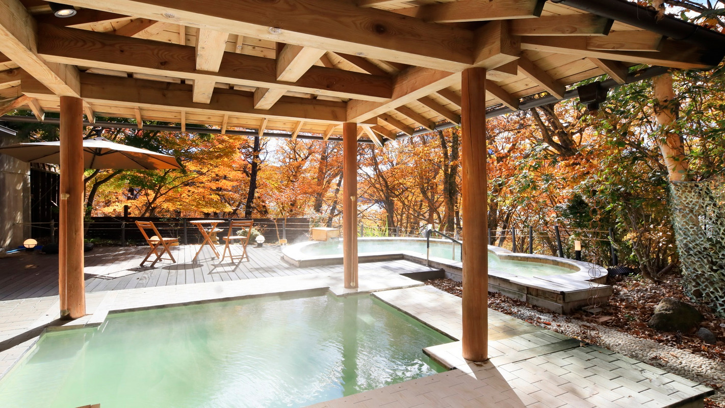 秋の露天風呂②