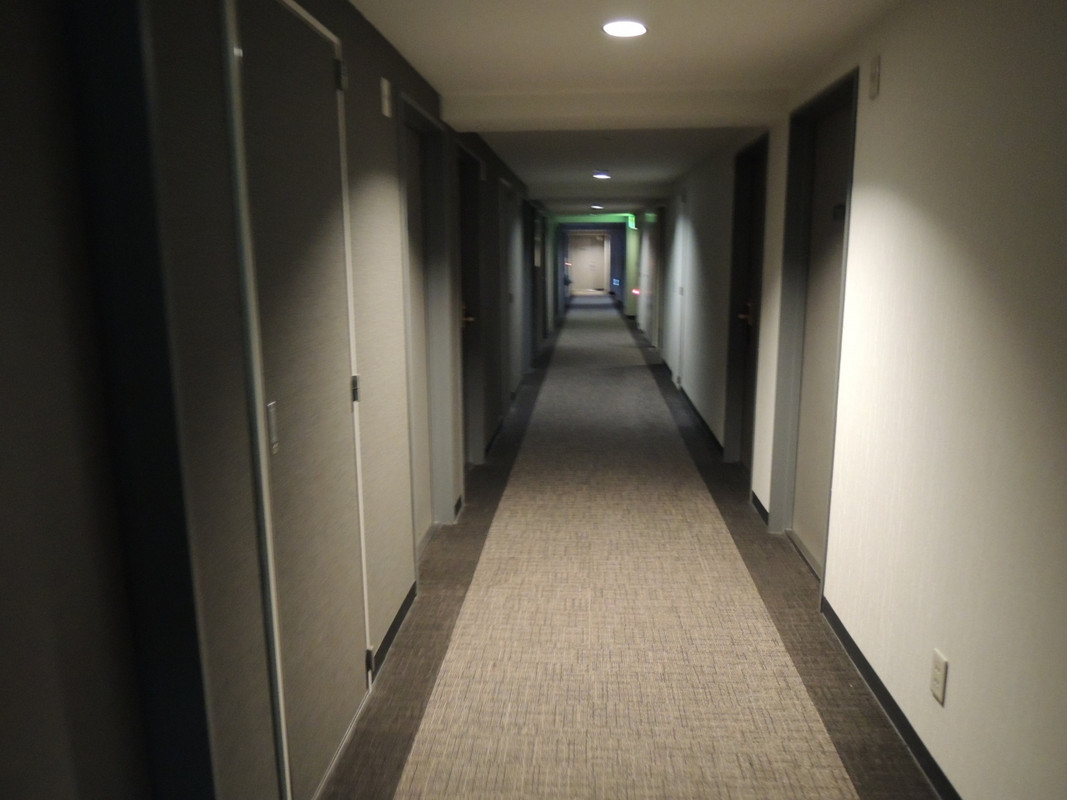 廊下も改装されたようできれい