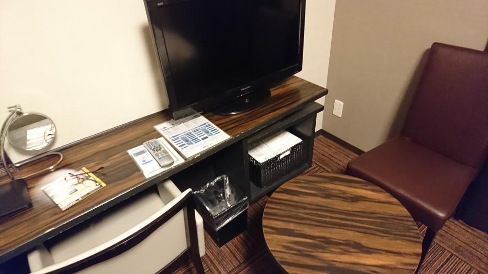 若干狭いが、必要なものは全部ある。Wifi全館無料