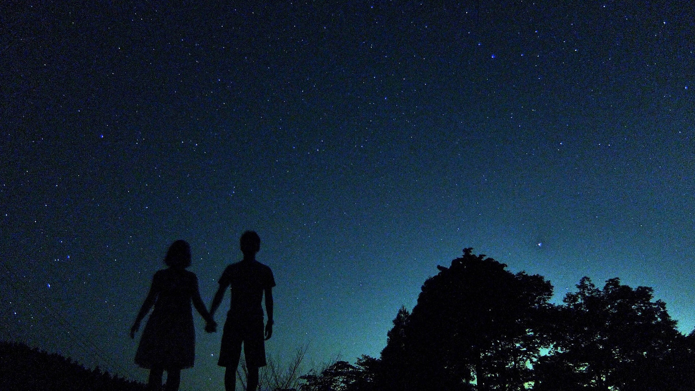 星空の下